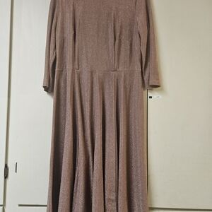 Shimmering Rose Pink Midi Dress